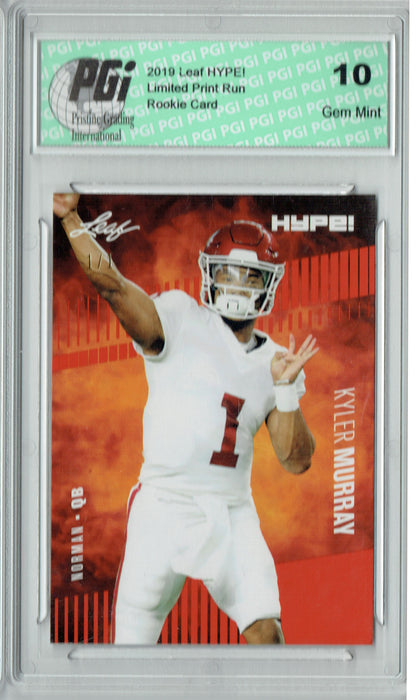 Kyler Murray 2019 Leaf HYPE! #22 Orange Blank Back 1 of 1 Rookie Card PGI 10