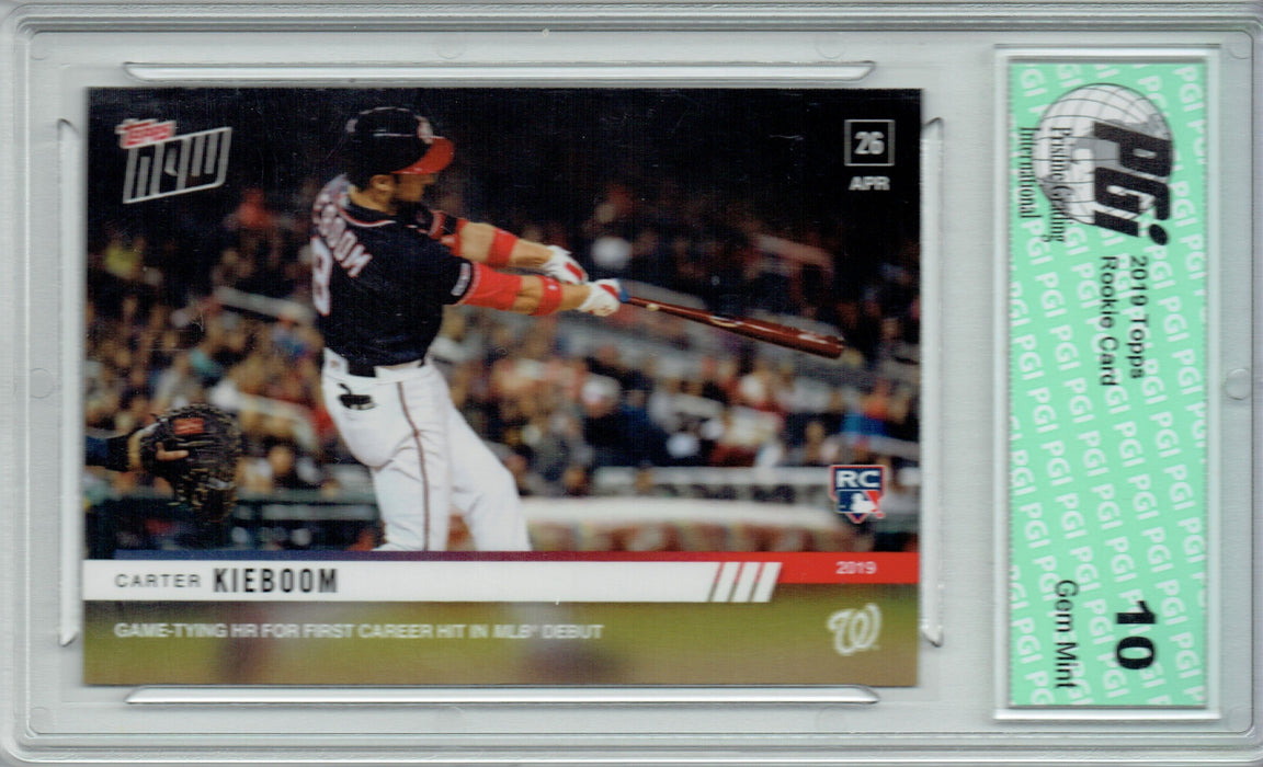 Carter Kieboom 2019 Topps Now #136 Only 2109 Made MLB Debut Rookie Card PGI 10