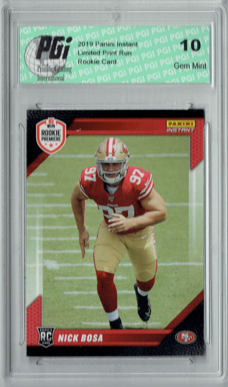Nick Bosa 2019 Panini Rookie Premiere #FL2 Only 142 Made Rookie Card PGI 10