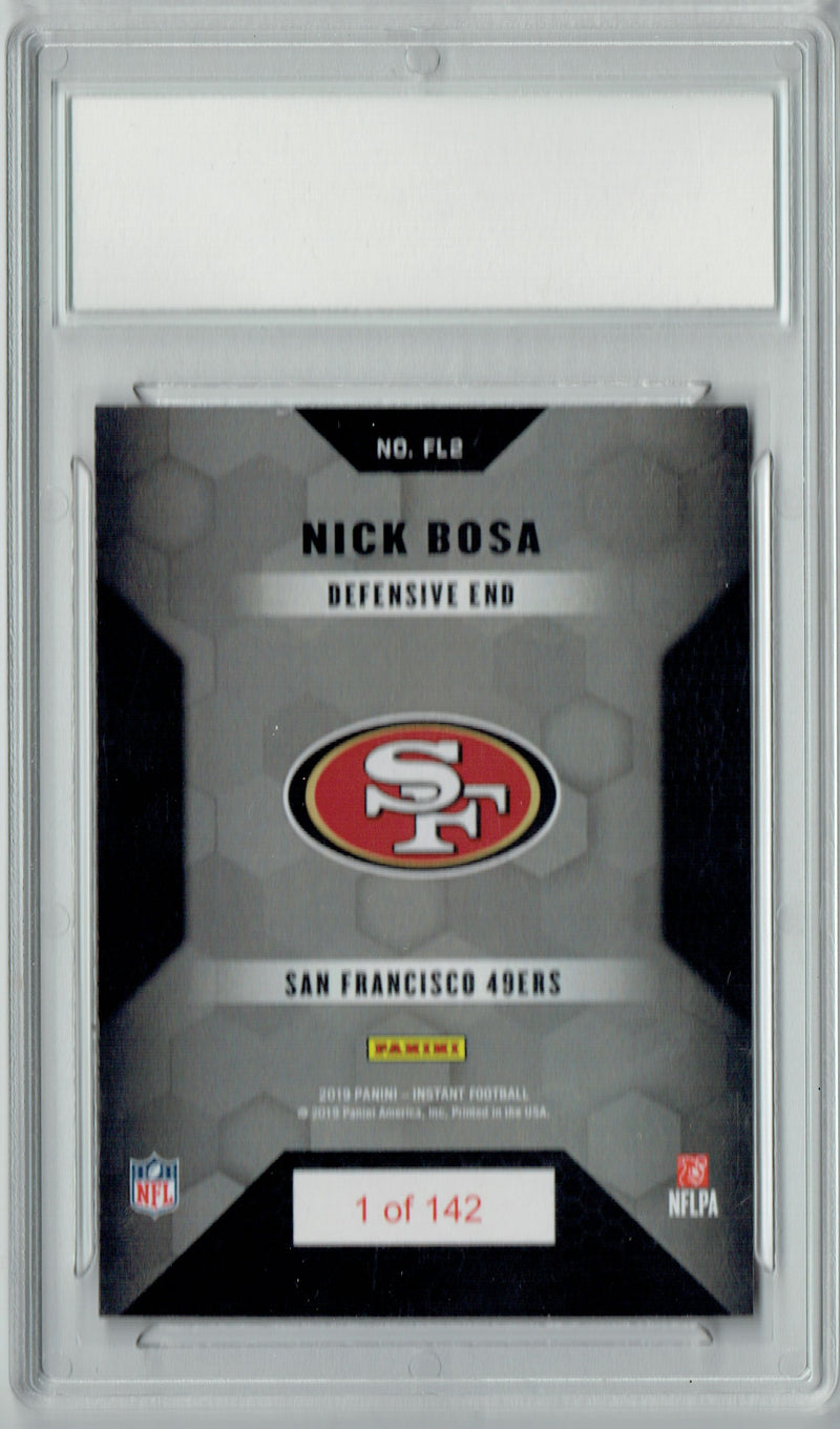 Nick Bosa 2019 Panini Rookie Premiere #FL2 Only 142 Made Rookie Card PGI 10