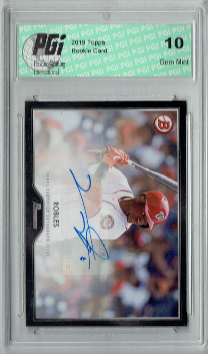 Victor Robles 2019 Topps #6A 55 Bowman SP AUTO Rookie Card PGI 10