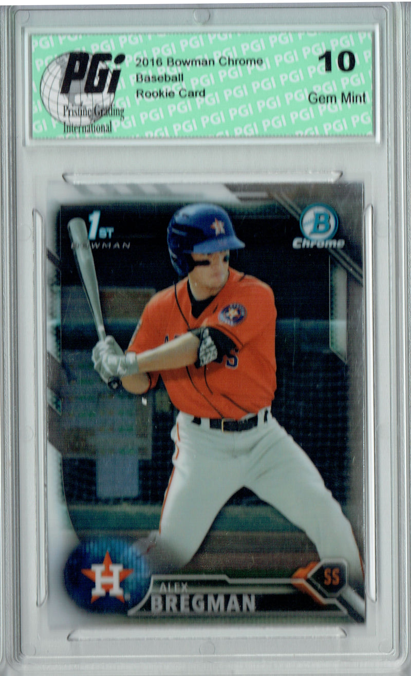 Alex Bregman 2016 Bowman Chrome #BCP4 1st Rookie Card PGI 10