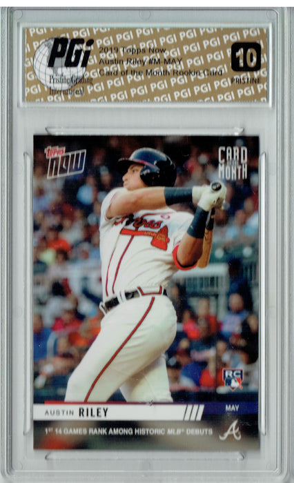 Austin Riley 2019 Topps Now #M-MAY Card of the Month PRISTINE Rookie Card PGI 10