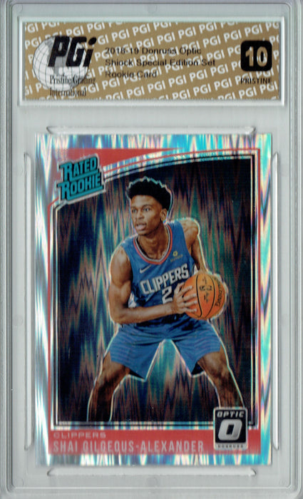 Shai Gilgeous-Alexander 2018 Donruss Optic Shock #162 PRISTINE Rookie Card PGI 10