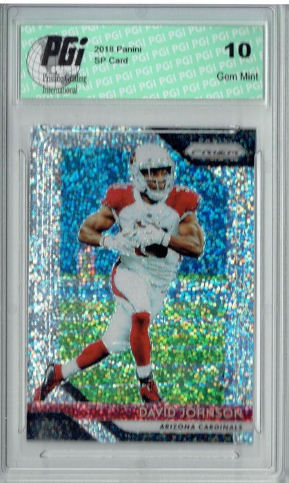 David Johnson 2018 Panini SP #196 White Sparkle Card PGI 10