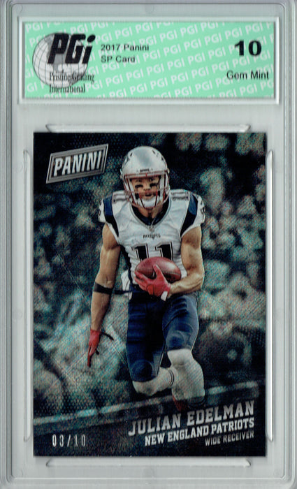 Julian Edelman 2017 Panini SP #15 Glitter #3/10 Card PGI 10