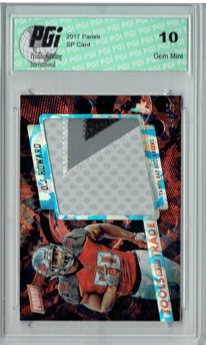 O.J. Howard 2017 Panini SP #TTF-OJ Cracked Ice Patch #4/25 Card PGI 10