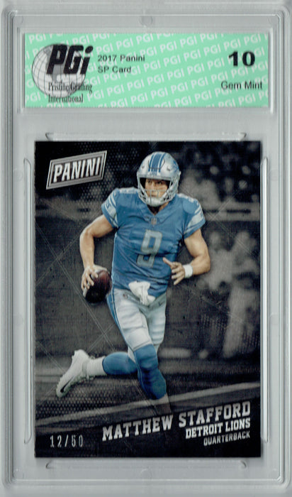 Matthew Stafford 2017 Panini SP #9 50 Made Card PGI 10