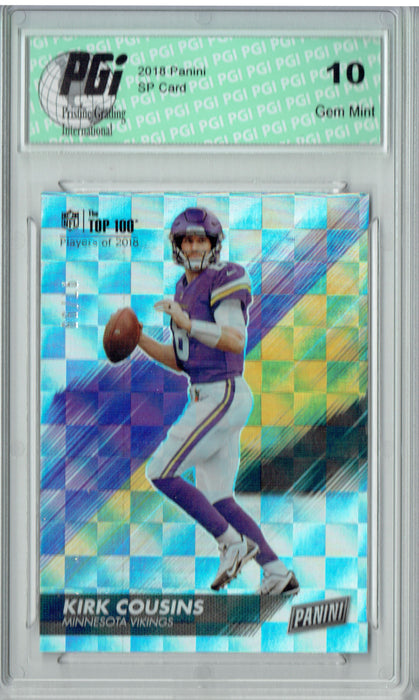 Kirk Cousins 2018 Panini SP #94 Squares Just 99 Made Card PGI 10
