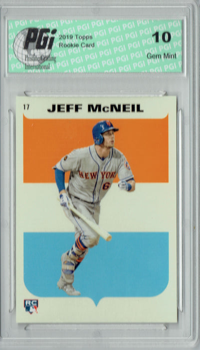 Jeff McNeil 2019 Topps #17 582 Montgomery '67 Sticker Rookie Card PGI 10