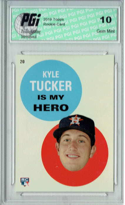 Kyle Tucker 2019 Topps #20 585 Montgomery '67 Sticker Rookie Card PGI 10
