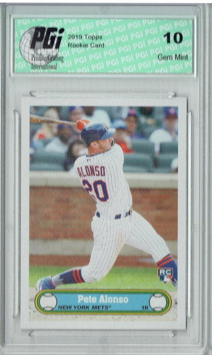 Pete Alonso 2019 Topps #3 Montgomery '72 Style Rookie Card PGI 10