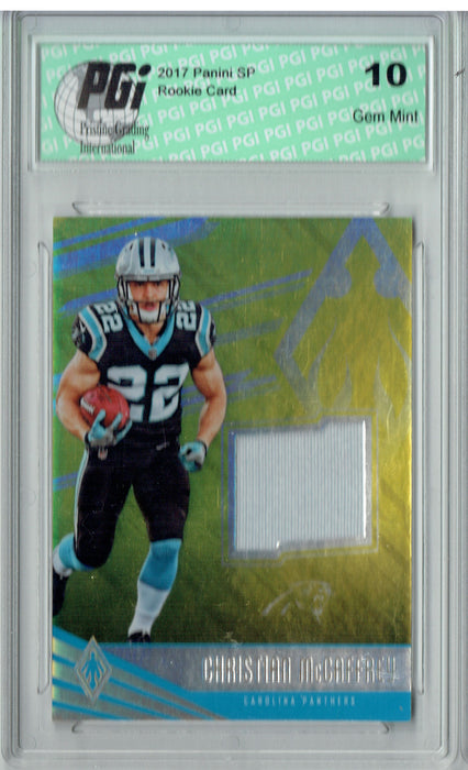 Christian McCaffrey 2017 Panini Phoenix #RPSM-11 Patch #24/25 Rookie Card PGI 10