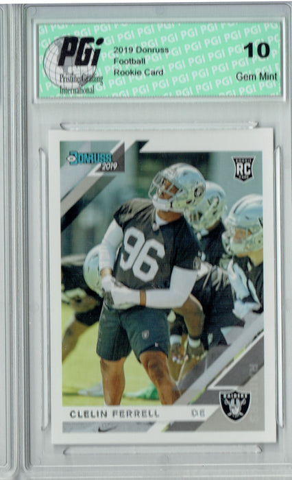 Clelin Ferrell 2019 Donruss Football #254 Gem Mint Rookie Card PGI 10