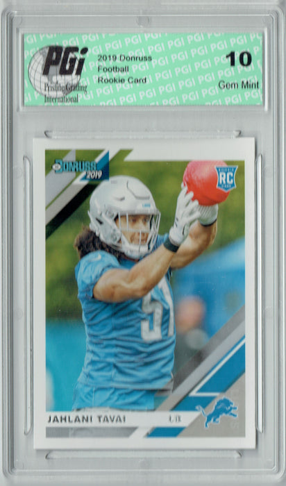 Jahlani Tavai 2019 Donruss Football #270 Gem Mint Rookie Card PGI 10