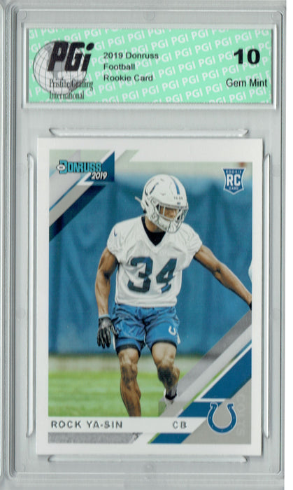 Rock Ya-Sin 2019 Donruss Football #266 Gem Mint Rookie Card PGI 10