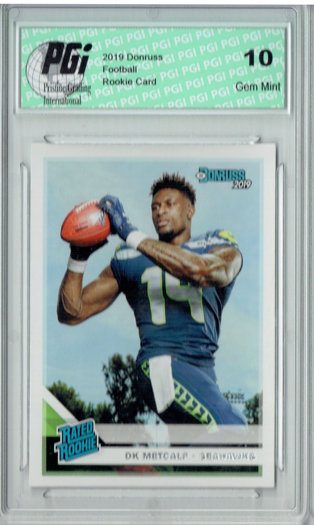 DK Metcalf 2019 Donruss Football #313 Gem Mint Rookie Card PGI 10