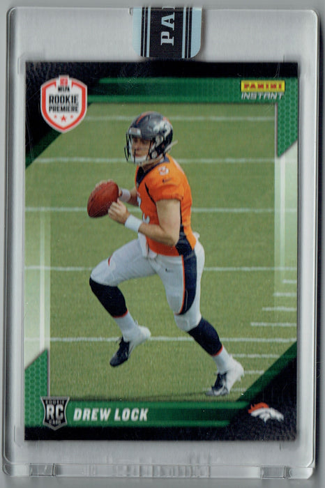 Drew Lock 2019 Panini Instant Only 10 Made Rookie Card Denver Broncos #FL11