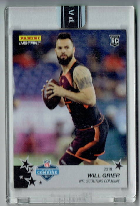 Will Grier 2019 Panini Instant Masterpiece True 1 of 1 Rookie Card Panthers #5