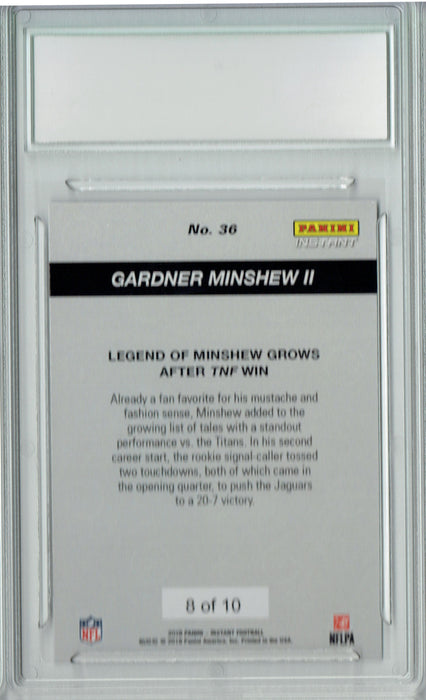 Gardner Minshew II 2019 Panini Instant #36 Just Ten Made Rookie Card PGI 10