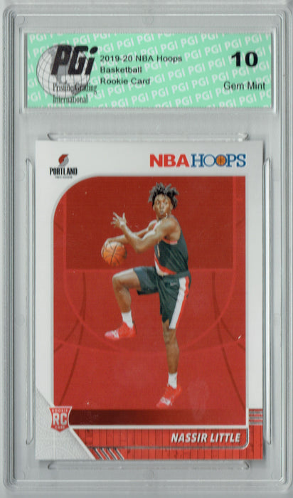 Nassir Little 2019 NBA Hoops #220 Gem Mint Rookie Card PGI 10