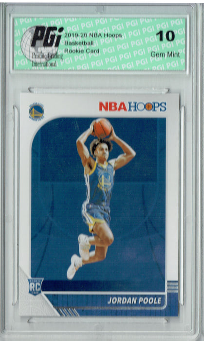 Jordan Poole 2019 NBA Hoops #223 Gem Mint Rookie Card PGI 10