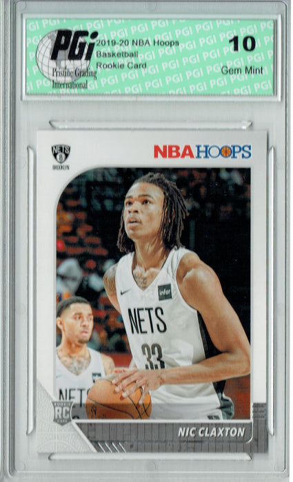 Nicolas Claxton 2019 NBA Hoops #241 Gem Mint Rookie Card PGI 10 Nic
