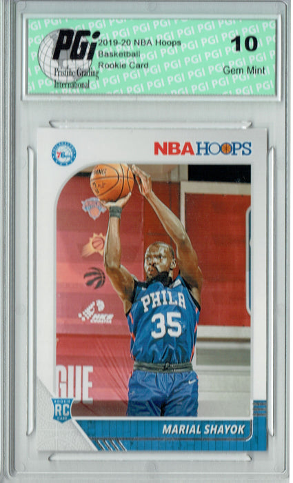 Marial Shayok 2019 NBA Hoops #252 Gem Mint Rookie Card PGI 10