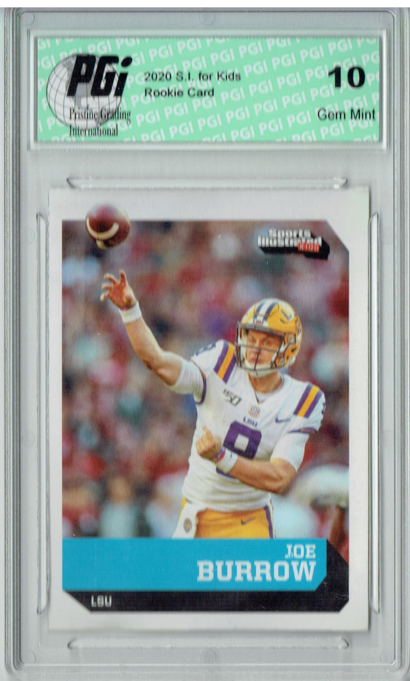 Joe Burrow 2020 Sports Illustrated for Kids S.I. LSU 1st Rookie Card Ever PGI 10