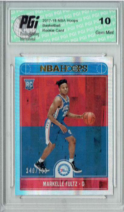 Markelle Fultz 2017 Hoops #251 Silver SP, Only 199 Made Rookie Card PGI 10