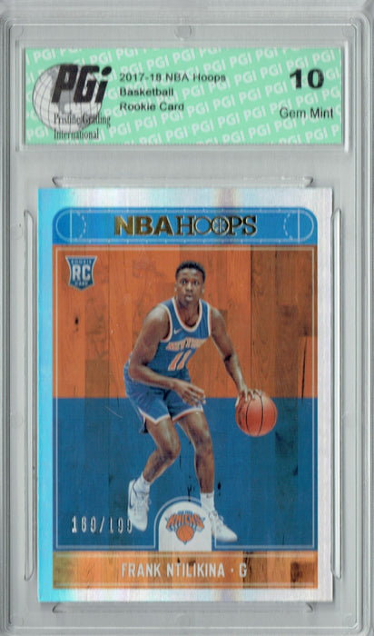 Frank Ntilikina 2017 Hoops #258 Silver SP, Only 199 Made Rookie Card PGI 10