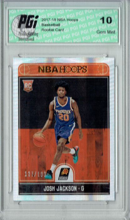 Josh Jackson 2017 Hoops #254 Silver SP, Only 199 Made Rookie Card PGI 10