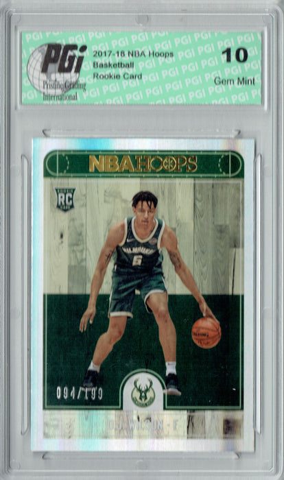 D.J. Wilson 2017 Hoops #267 Silver SP, Only 199 Made Rookie Card PGI 10