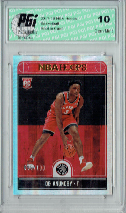 OG Anunoby 2017 Hoops #273 Silver SP, Only 199 Made Rookie Card PGI 10