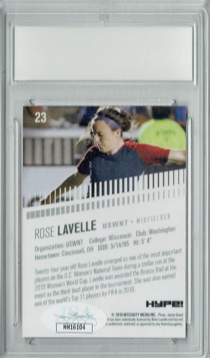 Rose Lavelle 2019 HYPE #23 Red 1 of 5 Auto JSA Rookie Card PGI 10