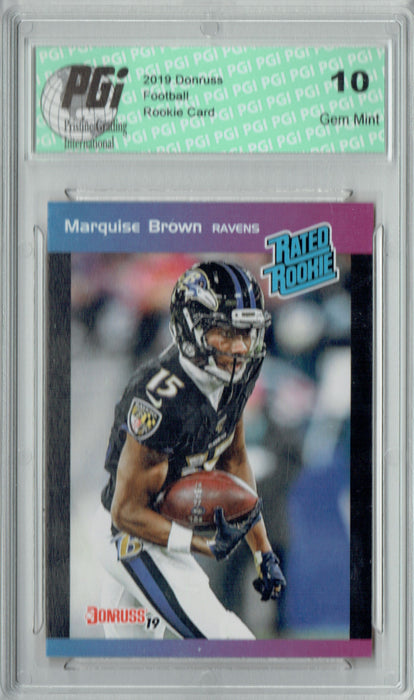 Marquise Brown 2019 Donruss #8 Rated Rookie Retro 1/280 Rookie Card PGI 10