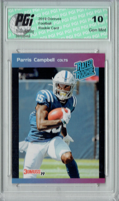 Parris Campbell 2019 Donruss #17 Rated Rookie Retro 1/280 Rookie Card PGI 10