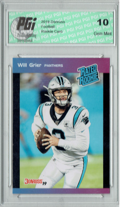 Will Grier 2019 Donruss #27 Rated Rookie Retro 1/280 Rookie Card PGI 10