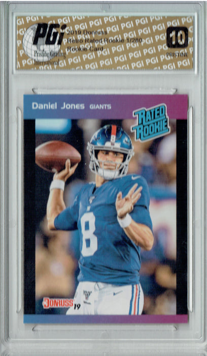 Daniel Jones 2019 Donruss #3 PRISTINE Rated Retro 1/280 Rookie Card PGI 10