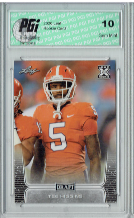 Tee Higgins 2020 Leaf Draft Football #9 Gem Mint Rookie Card PGI 10