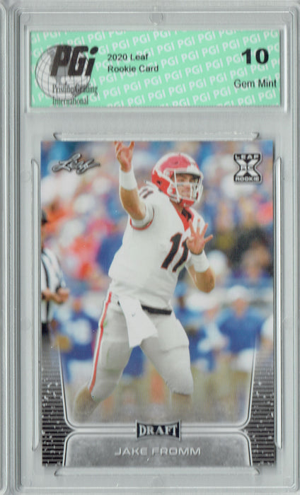 Jake Fromm 2020 Leaf Draft Football #13 Gem Mint Rookie Card PGI 10