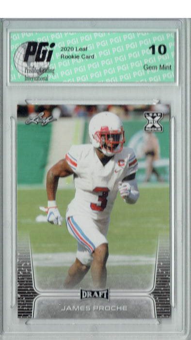 James Proche 2020 Leaf Draft Football #37 Gem Mint Rookie Card PGI 10