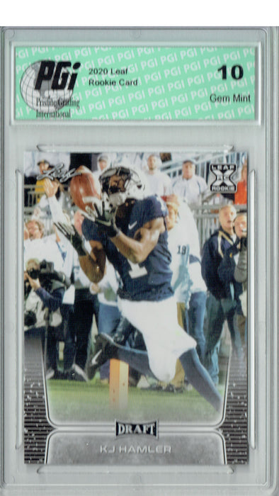 KJ Hamler 2020 Leaf Draft Football #47 Gem Mint Rookie Card PGI 10