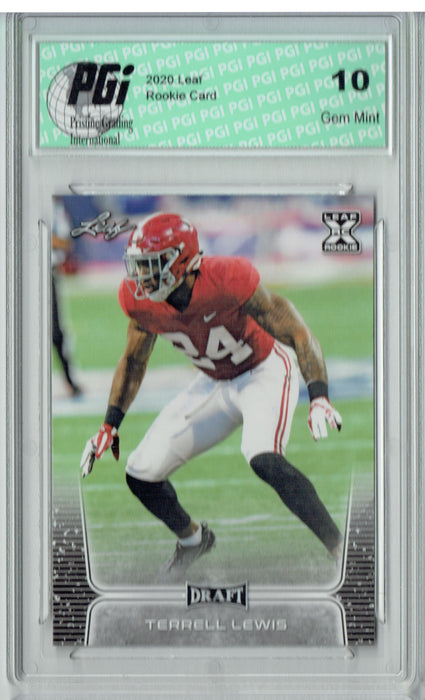 Terrell Lewis 2020 Leaf Draft Football #56 Gem Mint Rookie Card PGI 10