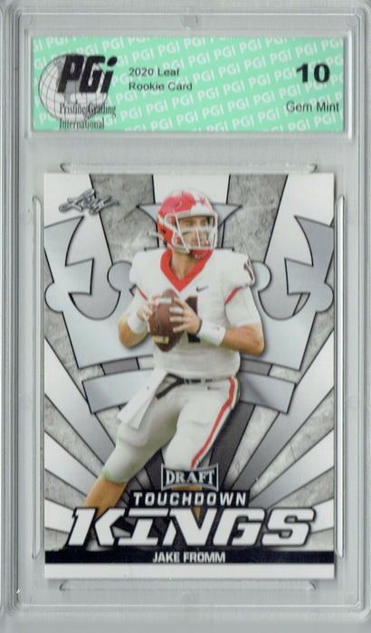 Jake Fromm 2020 Leaf Draft Football #82 Touchdown Kings Rookie Card PGI 10