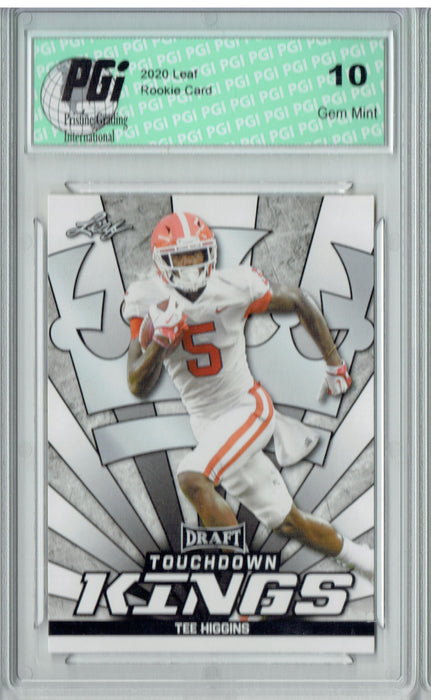 Tee Higgins 2020 Leaf Draft Football #89 Touchdown Kings Rookie Card PGI 10