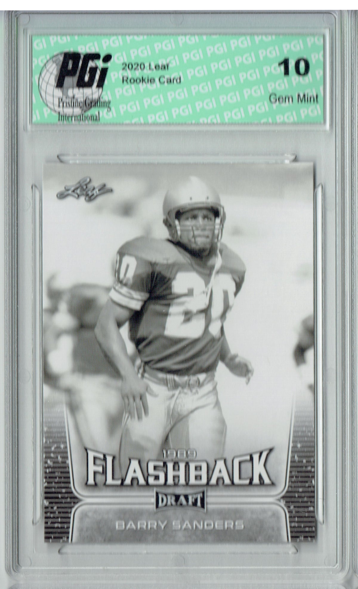 Barry Sanders 2020 Leaf Draft Football #96 Flashback Rookie Card PGI 1 — Rookie  Cards