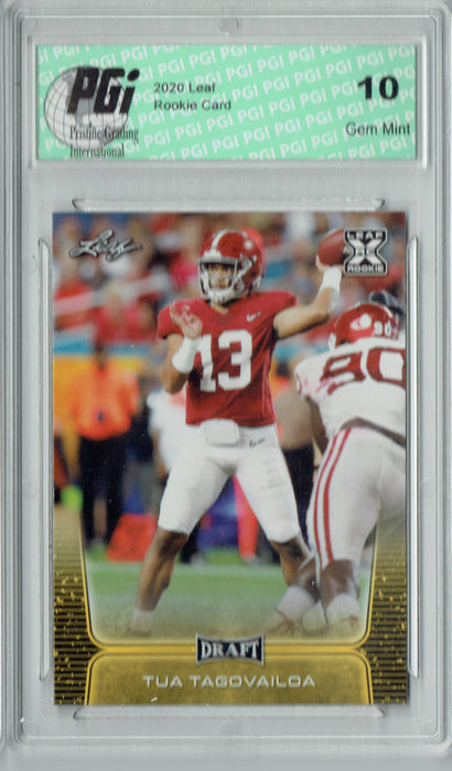 Tua Tagovailoa 2020 Leaf Draft Gold #2 Gem Mint Rookie Card PGI 10