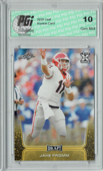 Jake Fromm 2020 Leaf Draft Gold #13 Gem Mint Rookie Card PGI 10