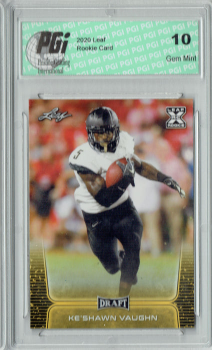 Ke'Shawn Vaughn 2020 Leaf Draft Gold #43 Gem Mint Rookie Card PGI 10